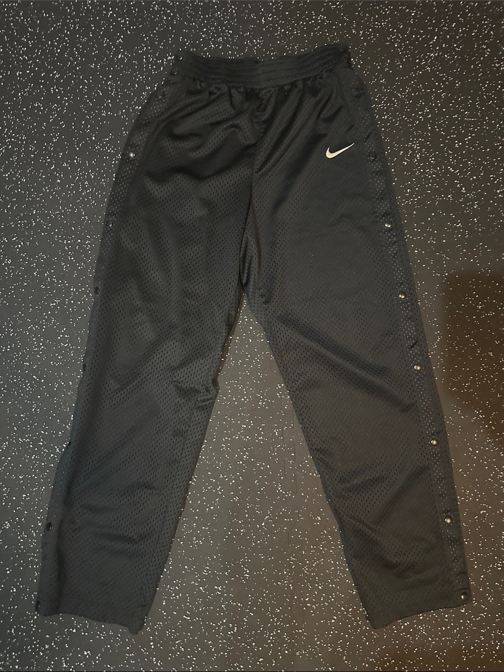Vintage Rare Nike Black Mesh tearaway layering pants